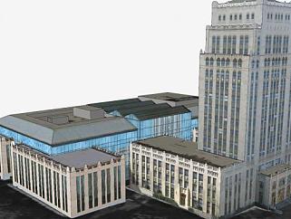 亚特兰大市政厅建筑SU模型下载_sketchup草图大师SKP模型