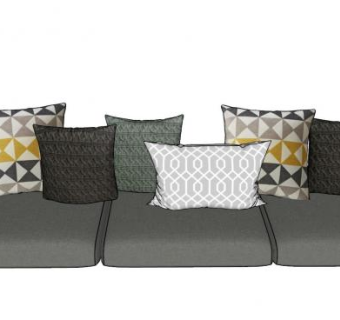 沙发上的抱枕系列SU模型下载_sketchup草图大师SKP模型