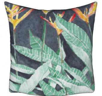 花叶图案抱枕SU模型下载_sketchup草图大师SKP模型