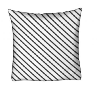 黑色斜条纹简约抱枕SU模型下载_sketchup草图大师SKP模型