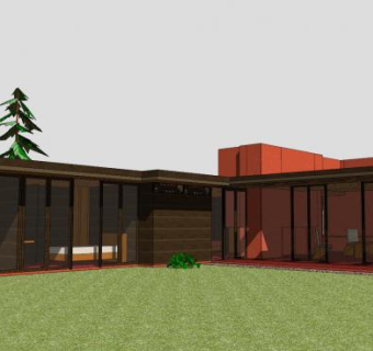 现代房子乡村建筑SU模型下载_sketchup草图大师SKP模型