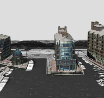 罗尔斯码头诚市建筑SU模型下载_sketchup草图大师SKP模型