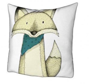 狐狸图案抱枕SU模型下载_sketchup草图大师SKP模型