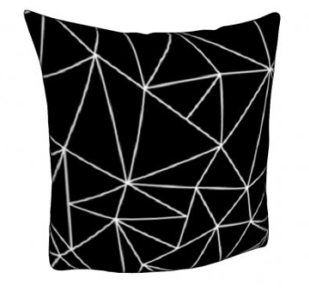 黑色几何图案抱枕SU模型下载_sketchup草图大师SKP模型