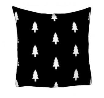 雪松图案黑色抱枕SU模型下载_sketchup草图大师SKP模型