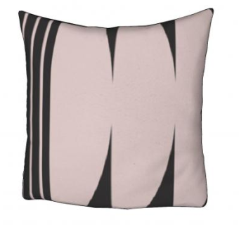 混合几何粉红色抱枕SU模型下载_sketchup草图大师SKP模型