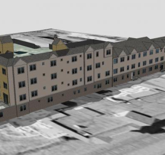 剑桥大学主楼建筑SU模型下载_sketchup草图大师SKP模型