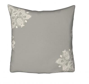 花边灰色抱枕SU模型下载_sketchup草图大师SKP模型