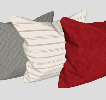 三色沙发抱枕SU模型下载_sketchup草图大师SKP模型