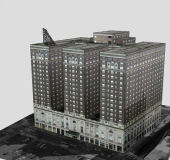 富兰克林大厦高层建筑SU模型下载_sketchup草图大师SKP模型