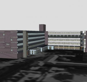 诺森伯兰大楼建筑SU模型下载_sketchup草图大师SKP模型