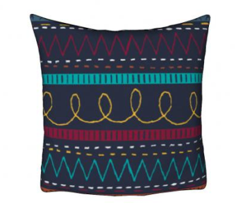 连续图案简约抱枕SU模型下载_sketchup草图大师SKP模型