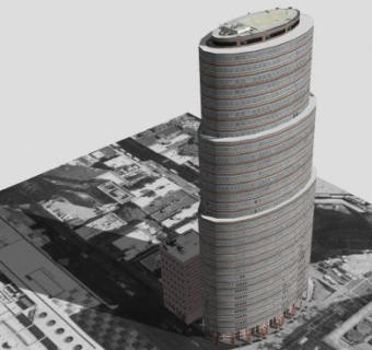 高层办公事务所建筑SU模型下载_sketchup草图大师SKP模型