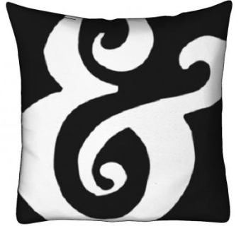 抽象图案黑白抱枕SU模型下载_sketchup草图大师SKP模型