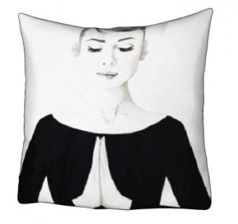 赫本的合十礼抱枕SU模型下载_sketchup草图大师SKP模型