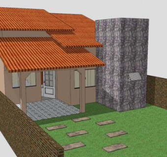 现代屋顶房屋建筑SU模型下载_sketchup草图大师SKP模型