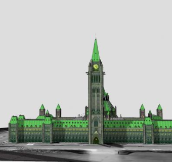 国会山建筑中心街区SU模型下载_sketchup草图大师SKP模型