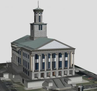 田纳西州国会办公大厦SU模型下载_sketchup草图大师SKP模型