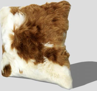 仿软毛的家居抱枕SU模型下载_sketchup草图大师SKP模型