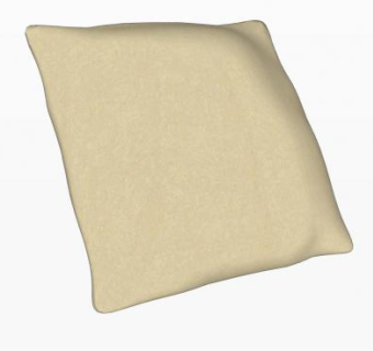 米色沙发靠垫枕SU模型下载_sketchup草图大师SKP模型