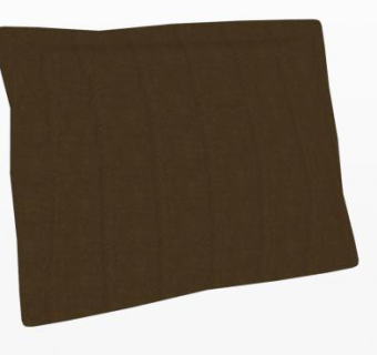 深棕色长型靠垫枕SU模型下载_sketchup草图大师SKP模型