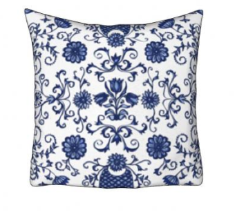 中式青花瓷风格抱枕SU模型下载_sketchup草图大师SKP模型