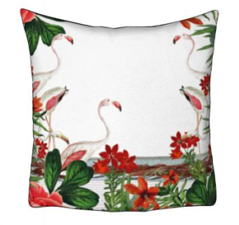 火烈鸟花卉抱枕SU模型下载_sketchup草图大师SKP模型