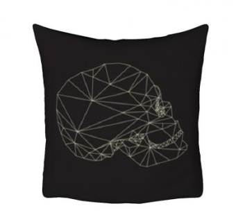 几何骷髅黑色抱枕SU模型下载_sketchup草图大师SKP模型