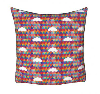 白云图案几何印花抱枕SU模型下载_sketchup草图大师SKP模型