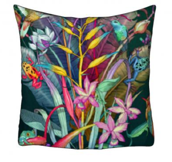 雨林花鸟青蛙图案抱枕SU模型下载_sketchup草图大师SKP模型