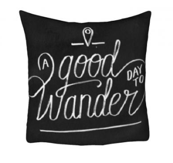 英文文艺黑色抱枕SU模型下载_sketchup草图大师SKP模型