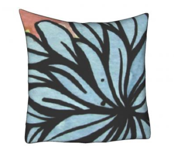 花纹路蓝色抱枕SU模型下载_sketchup草图大师SKP模型