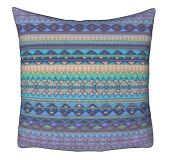 民族风蓝色印花抱枕SU模型下载_sketchup草图大师SKP模型