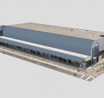 现代会议建筑中心SU模型下载_sketchup草图大师SKP模型