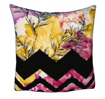 水彩印花沙发抱枕SU模型下载_sketchup草图大师SKP模型