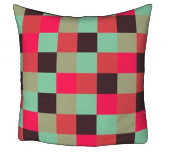 彩色格子沙发抱枕SU模型下载_sketchup草图大师SKP模型