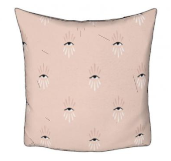 眼睛图案粉色抱枕SU模型下载_sketchup草图大师SKP模型