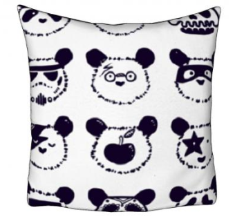 卡通熊猫搞怪抱枕SU模型下载_sketchup草图大师SKP模型