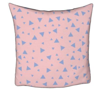简约三角形图案粉色抱枕SU模型下载_sketchup草图大师SKP模型
