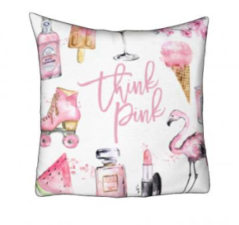 粉色系少女图案抱枕SU模型下载_sketchup草图大师SKP模型