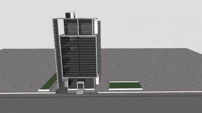 康斯坦塔办公大楼建筑SU模型下载_sketchup草图大师SKP模型