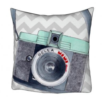 迷你相机图案抱枕SU模型下载_sketchup草图大师SKP模型