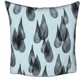 黑色水滴图案蓝色抱枕SU模型下载_sketchup草图大师SKP模型