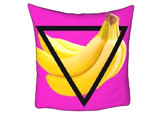 香蕉图案粉红色抱枕SU模型下载_sketchup草图大师SKP模型
