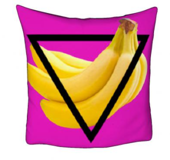 香蕉图案粉红色抱枕SU模型下载_sketchup草图大师SKP模型