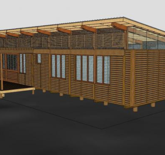 预制房屋建筑SU模型下载_sketchup草图大师SKP模型