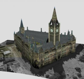 曼彻斯特市政厅建筑SU模型下载_sketchup草图大师SKP模型