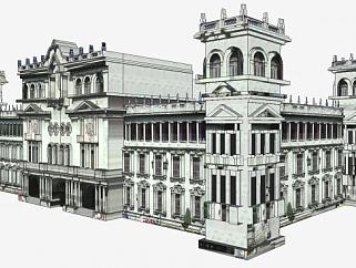 危地马拉国家宫殿古建筑SU模型下载_sketchup草图大师SKP模型