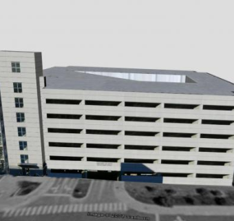大西部停车场建筑SU模型下载_sketchup草图大师SKP模型