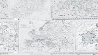 大陆地图室内墙纸设计SU模型下载_sketchup草图大师SKP模型